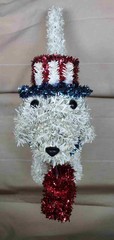Patriotic Combo – 12″ Tinsel Puppy & 18″ Sugar Loaf Jester Clown Doll Plush