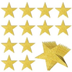 100 PCS Glitter Gold Five Star Cutouts Paper Star Confetti Cutouts Gold Star …