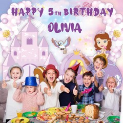 Sofia Personalised Custom Banner Backdrop Vinyl Party Supplies Birthday Gift
