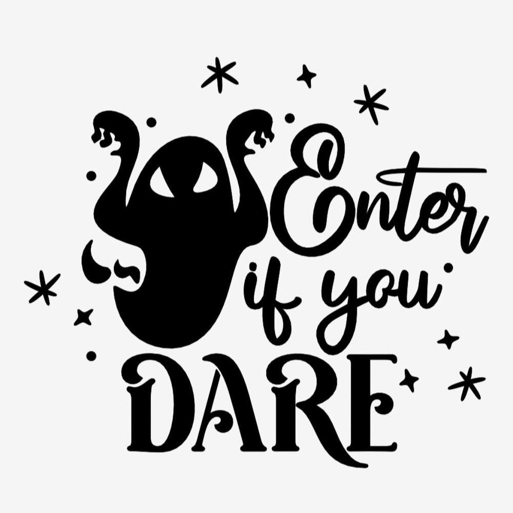Halloween Ghost Enter If You Dare Decal Vinyl Sticker 8 Inches Decor Sign