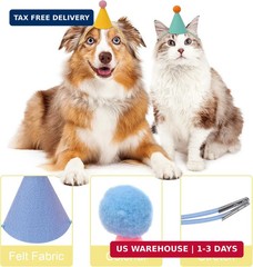 12pcs Mini Party Hats for Stuffed Animals, Birthday Party Hats for Dolls Dog Cat