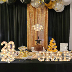 Graduation Party Decorations 2026, 8 LED Long Marquee Light up Letters ‘Grad 202
