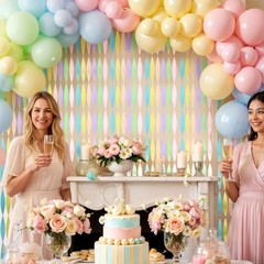 12 Rolls Crepe Paper Streamers 984ft Rainbow Pastel Birthday Party Decor