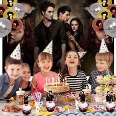 Twilight Party Supplies Birthday Decoration Set Balloons Cake Toppers Banner