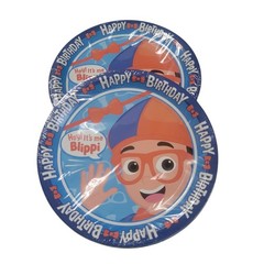 Blippi BIrthday Party Decorations Supplies Plates Napkins Back Drop And More