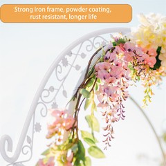 Decorative Wedding Arch Flower Pattern Heavy Metal for Bridal Party Prom Stand