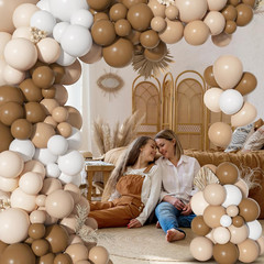 156Pcs Brown Balloons Garland Arch Kit, DIY 18″12″10″ Coffee Brown Blush Nude Ba