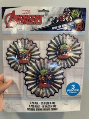 Marvel AVENGERS Powers Unite PAPER FAN DECORATIONS (3ct) ~ Birthday Party Decora