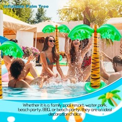 4 Pack 32 inch Inflatable Palm Tree Blow Up Coconut Trees for Hawaiian Tropic…