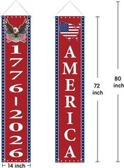 All-Occasion Patriotic Hanging Banners – 250th Anniversary for Indoor & Outdoor
