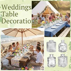 36 Pcs Artificial Flowers Table Centerpiece with Vases Colorful Wildflower Ce…