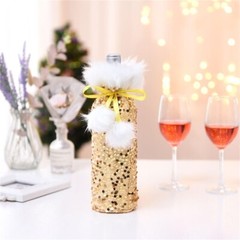 5pcs Creative Sequins Wine Cup Sleeve Case Set Bottle Wraps Gift for Wine Lovers