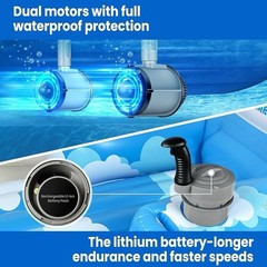 Inflatable Motorized Pool Floats for Adults – Rechargeable Pool Lounger with …