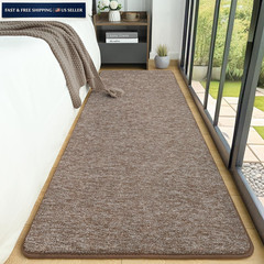 AROGAN Washable 2×6 Runner Rug for Hallway, 2′ x 6′ (Runner), Matte Brown