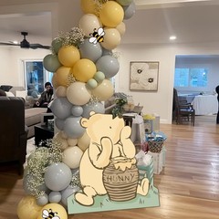 Winnie Baby Shower Birthday Decorations Large Coroplast Cutout Balloons Bee S…