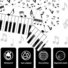 40 Pieces Music Theme Party Decorations Set Include Music Latex Foil Balloons
