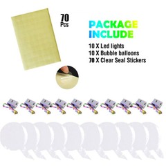10-50PCS LED Light Up Clear BOBO Balloons 20″ String Lights Birthday Christmas