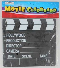 Rinco PS-MOVCL 7” x 8” Movie Clap Board, Plastic