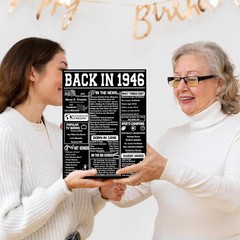 Vintage 80th Birthday Card – Double-Sided Gift for Grandpa & Grandma