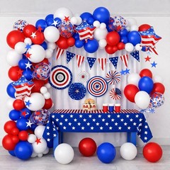 Patriotic Decorations 4th of July Balloon Arch Decorations Banner Red White B…