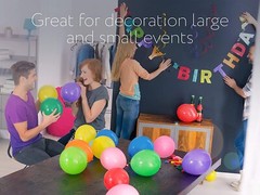 Dusico® Balloons Rainbow Set (100 Pcs) 12 Inches, Assorted Bright Colors-1Pack