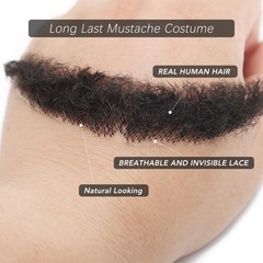 Fake Beard Realistic Mustache with Human Hair, Soft and Natural Looking Fake …