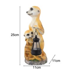Decorative Resin Outdoor Solar Courtyard Lamp Garden Light 11 by 11 by 25 cm
