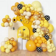 153pcs Bee Balloon Arch Garland Kit, Different Sizes 18 12 10 5 inch Mustard …
