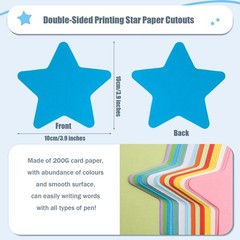 360 PCS Assorted Color Paper Star CutOuts Shapes Accent DieCuts Craft Decor