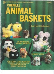 Chenille Animal Baskets Easter Decoration Craft Patterns Bunny Duck Dog Bear G95