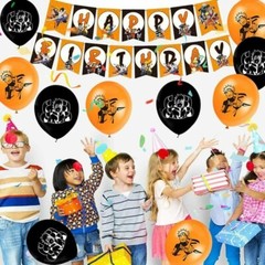 Anime Naruto Birthday Party Decor Set Happy Birthday Banner Balloons Cake Topper