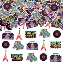 200 PCS I Love 80s Retro Confetti Back To 80s Birthday Party Decor Supplies