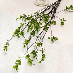 Cherica 4 Pcs Artificial Ficus Branches Faux Eucalyptus Stems, 4 Pcs, Green