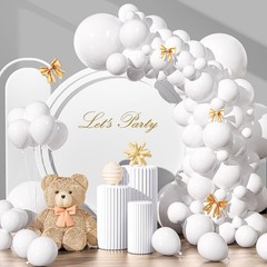 135pcs White Balloons Different Sizes 18″ 12″ 10″ 5″ White Balloon Garland Ar…