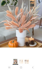 7 PCS Christmas Stems for Vases, 26 in Faux Fake 7 Pcs Orange Stem