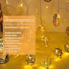 Magical 13FT Star & Moon Twinkle Lights – Ideal for Ramadan Celebrations
