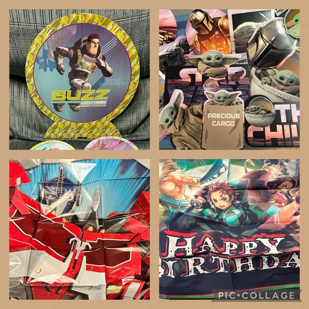 Variety Birthday Decorations Buzz Lightyear THE CHILD Transformers DEMON SLAYER