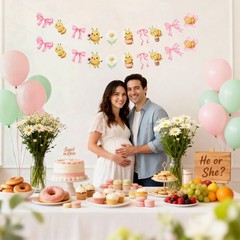 2 Strings Sweet As Can Bee Baby Shower Banner Pre-Strung Honey Bee Daisy Pink…