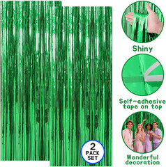 7-Pack Graduation Party Decorations Set 3 Green Graduation Tablecloths 54X108In
