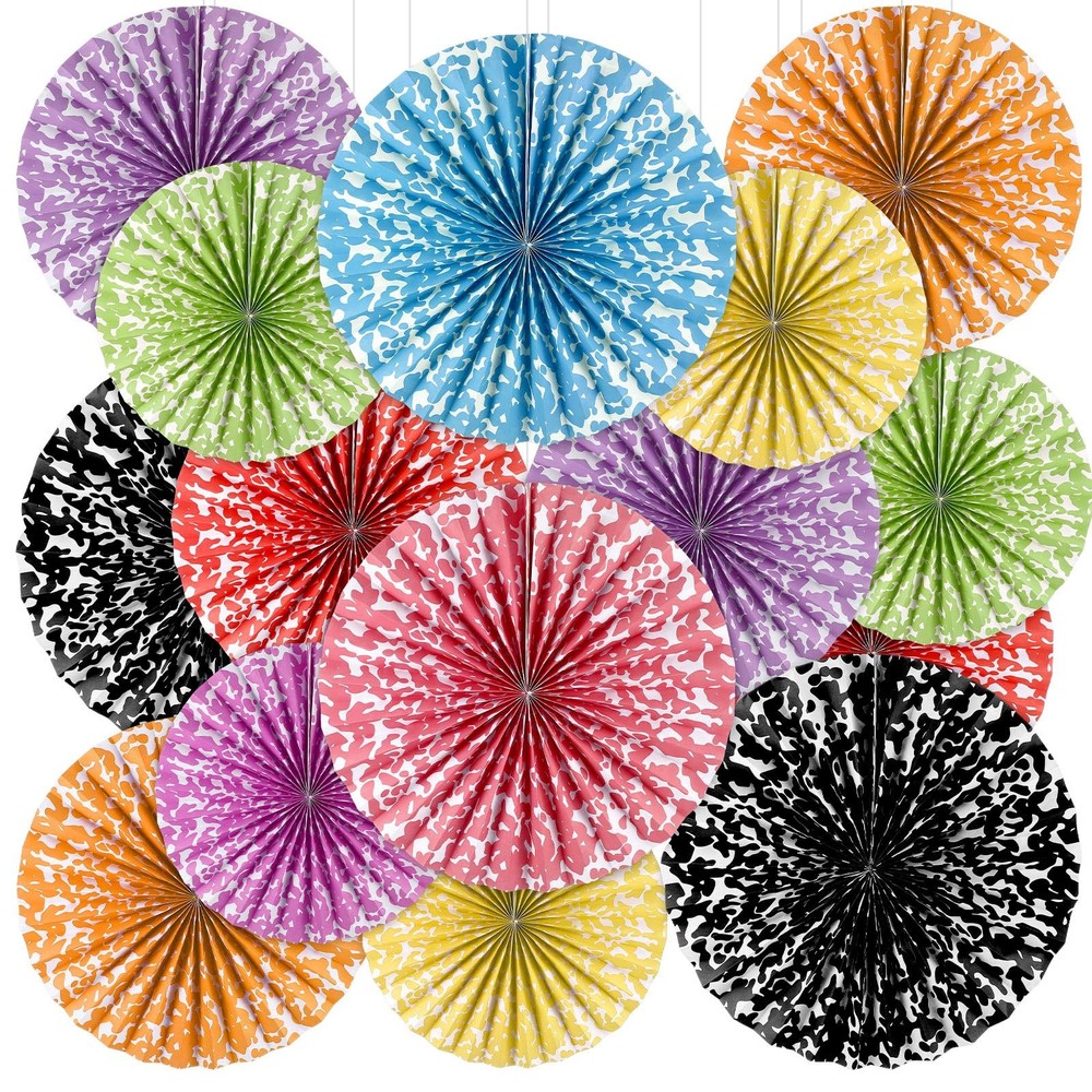 18 Pack Composition Notebook Paper Fans Classroom Decor, Pastel Textured Hang…