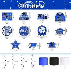 Graduation Decorations 2026 Set – Congrats Grad Banner, Class Backdrop, Balloons
