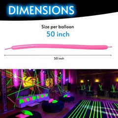 Neon Tying Balloons – Fluorescent Neon Glow Party Balloons for Tying Balloon …