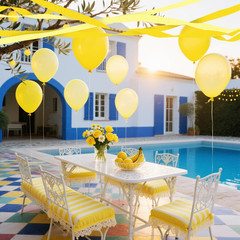 4 Crepe Paper Streamers Rolls, 328Ft Pack of Yellow and Pastel Yellow Crepe
