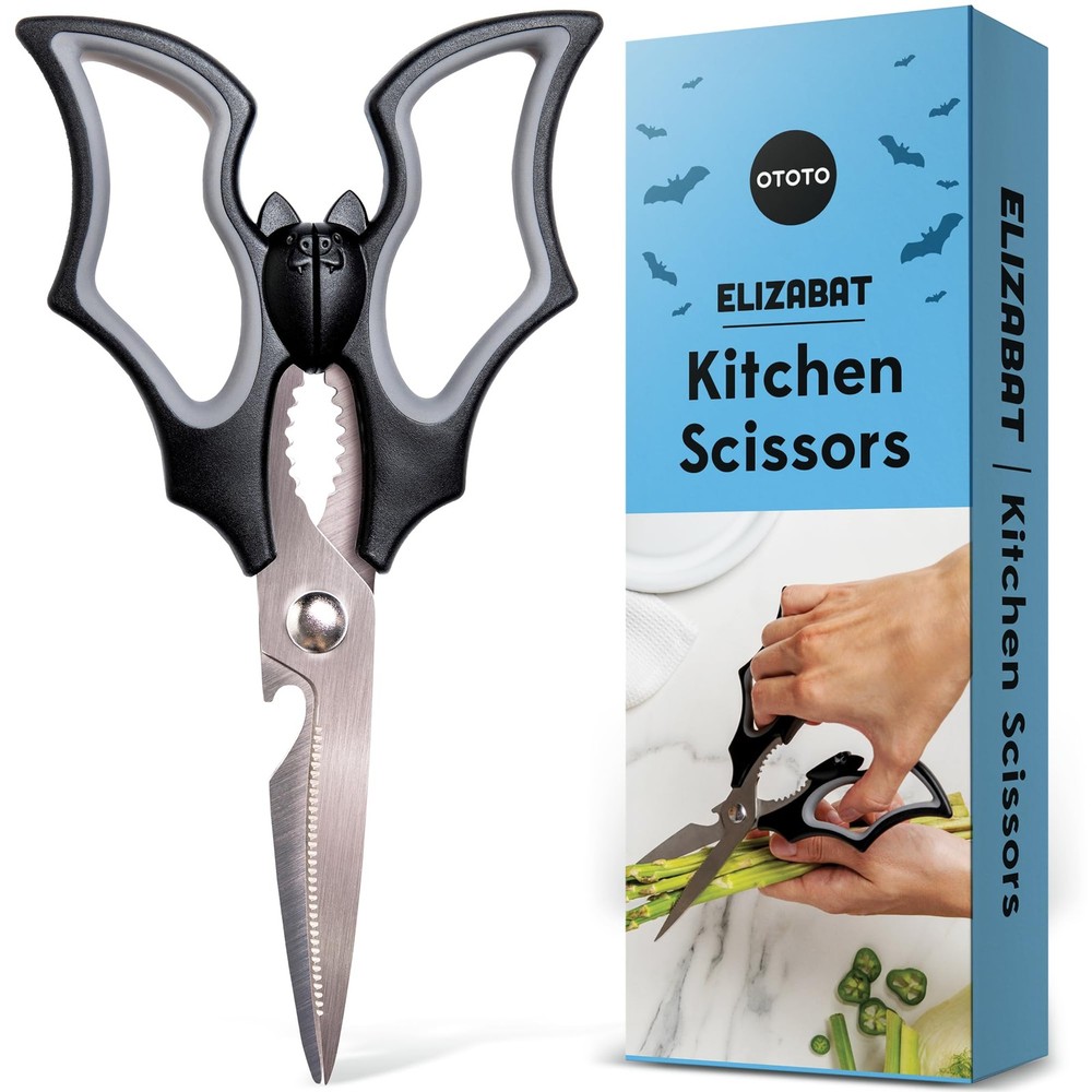 OTOTO Elizabat Kitchen Scissors Fun Bat Design Cutting Tool Novelty Gadget Gift
