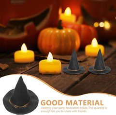 12PCS Mini Plastic Witch Hat Wizard Hats Props Halloween Party Favors DIY GIft