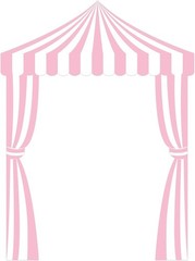 Pink Circus Party Awning Carnival Theme Decorations Circus White and Pink Stripe