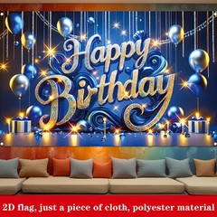 2D Flat 1pc Flag Birthday Decoration Banner Family Parties Celebration Events ◐