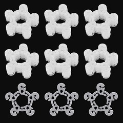 Plastic Balloon Clips 60 PCS, For Wedding Shower Decor, White