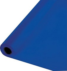 Creative Converting 100 X 40 Cobalt Blue Plastic Banquet Table Cover Roll-