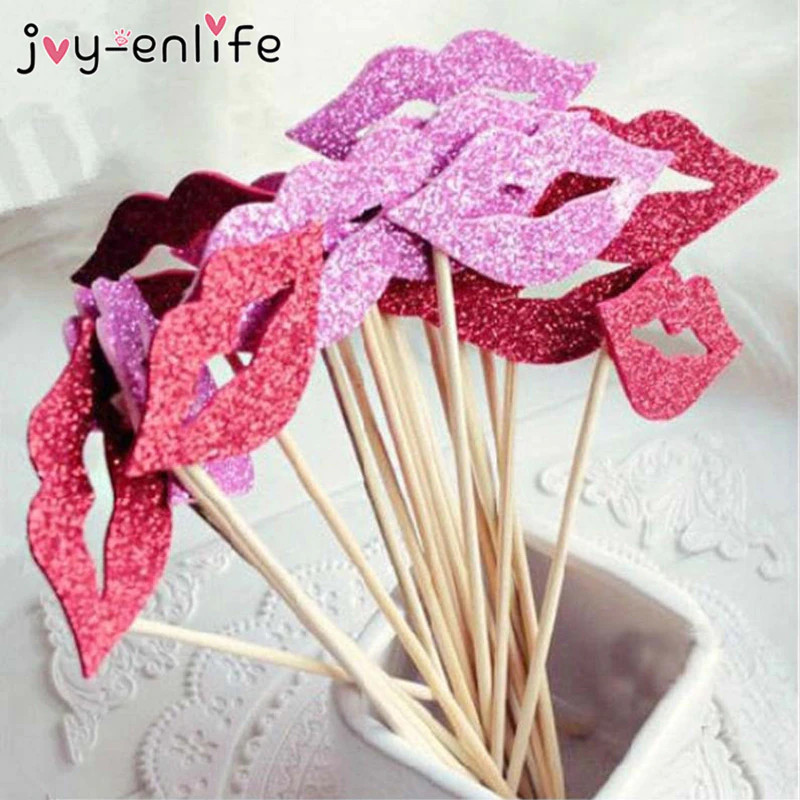 10pcs Funny Lip DIY Photo Booth Props For Bachelorette / Wedding Party Decor NEW